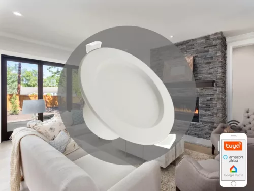 LED Süllyesztett lámpatest 10W Ø115x60mm 3000K–6500K IP44 fehér LDL164W