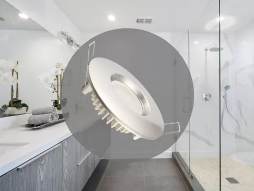 LED süllyesztett lámpatest 7W, Ø85x25mm, IP44, 4000K, ezüst LDL253/S