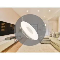   LED süllyesztett lámpatest 7W, Ø85x25mm, IP44, 4000K, fehér LDL253