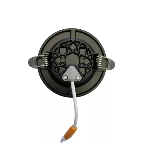 LED beépíthető lámpa 7,5W, 4000K semleges fehér, IP20, fekete-arany csík, Ø100x35 mm - LDL321BG