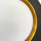 LED beépíthető lámpa 7,5W, 4000K semleges fehér, IP20, fekete-arany csík, Ø100x35 mm - LDL321BG