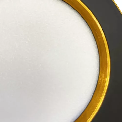 LED beépíthető lámpa 7,5W, 4000K semleges fehér, IP20, fekete-arany csík, Ø100x35 mm - LDL321BG