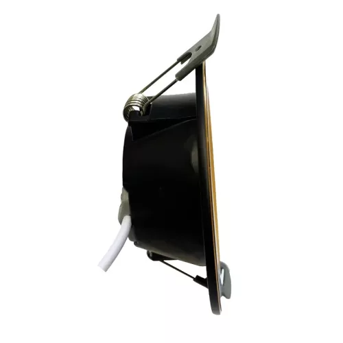 LED beépíthető lámpa 7,5W, 4000K semleges fehér, IP20, fekete-arany csík, Ø100x35 mm - LDL321BG