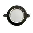 LED beépíthető lámpa 7,5W, 4000K semleges fehér, IP20, fekete-ezüst, Ø100x35 mm - LDL321BS