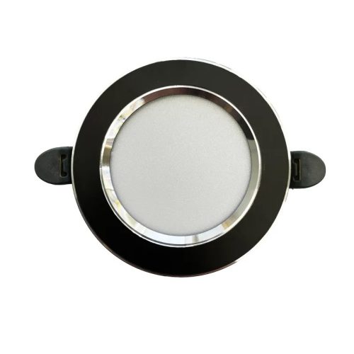 LED beépíthető lámpa 7,5W, 4000K semleges fehér, IP20, fekete-ezüst, Ø100x35 mm - LDL321BS
