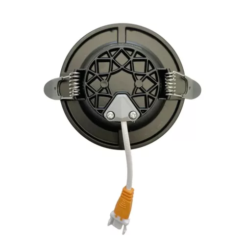 LED beépíthető lámpa 7,5W, 4000K semleges fehér, IP20, fekete-ezüst, Ø100x35 mm - LDL321BS