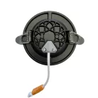 LED beépíthető lámpa 7,5W, 4000K semleges fehér, IP20, fekete, Ø100x35 mm - LDL321B