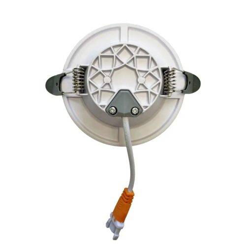 LED beépíthető lámpa 7,5W, 4000K semleges fehér, IP20, fehér-fekete csík, Ø100x35 mm - LDL321WB