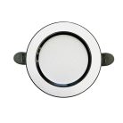 LED beépíthető lámpa 7,5W, 4000K semleges fehér, IP20, fehér-fekete csík, Ø100x35 mm - LDL321WB