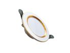 LED beépíthető lámpa 7,5W, 4000K semleges fehér, IP20, fehér-arany csík, Ø100x35 mm - LDL321WG