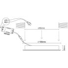 LED beépíthető lámpa 7,5W, 4000K semleges fehér, IP20, fehér-arany csík, Ø100x35 mm - LDL321WG