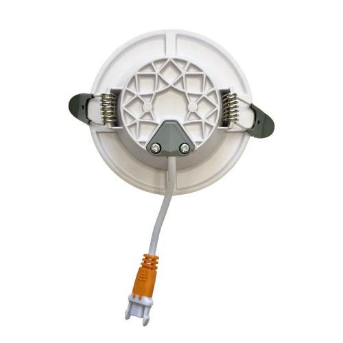 LED beépíthető lámpa 7,5W, 4000K semleges fehér, IP20, fehér-arany csík, Ø100x35 mm - LDL321WG
