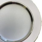 LED beépíthető lámpa 7,5W, 4000K semleges fehér, IP20, fehér-ezüst csík, Ø100x35 mm - LDL321WS