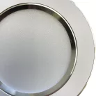 LED beépíthető lámpa 7,5W, 4000K semleges fehér, IP20, fehér-ezüst csík, Ø100x35 mm - LDL321WS