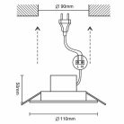 LED süllyesztett lámpa 11,5W, 4000K semleges fehér, IP20, Ø110x50 mm - LDL722