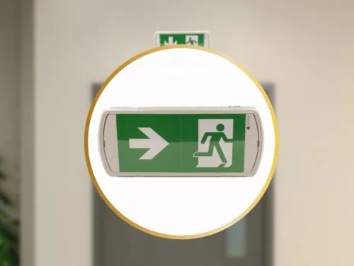 LED vészvilágítás 2W, 90 lm, 6000K hideg fehér, IP65, IK08, 269x119x50 mm - LEL103