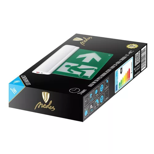 LED készenléti világítás 1W, 3h működés, IP20, hideg fehér 6000K - LEL201