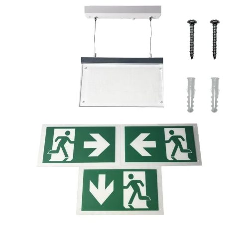 LED vészvilágítás 4W 3h IP20, hideg fehér 6000K 307x257x45 mm - LEL203