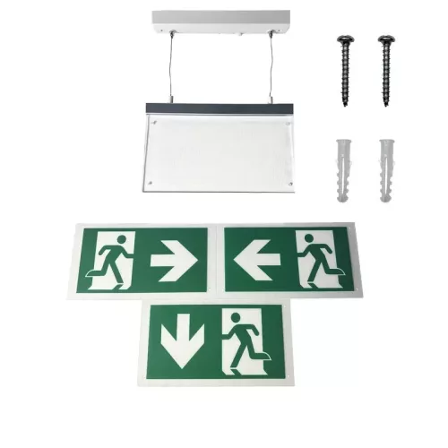 LED vészvilágítás 4W 3h IP20, hideg fehér 6000K 307x257x45 mm - LEL203