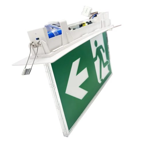 LED vészvilágítás 2W 3h IP20, hideg fehér 6000K 311x210x45 mm - LEL204
