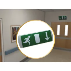   LED készenléti világítás 3W, 3h működés, IP20, hideg fehér 6000K, IK08 védelem - LEL401