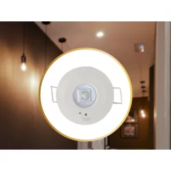   LED vészvilágítás 1,2W 3h IP20, hideg fehér 6000K, Ø50x23 mm - LEL501