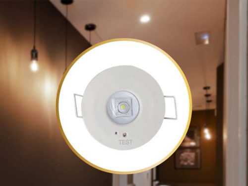 LED vészvilágítás 1,2W 3h IP20, hideg fehér 6000K, Ø50x23 mm - LEL501