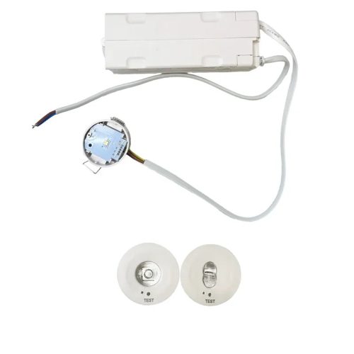 LED vészvilágítás 1,2W 3h IP20, hideg fehér 6000K, Ø50x23 mm - LEL501