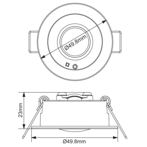 LED vészvilágítás 1,2W 3h IP20, hideg fehér 6000K, Ø50x23 mm - LEL501