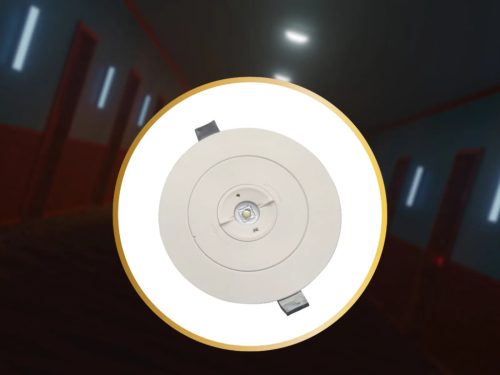 LED vészvilágítás 3W 3h IP20, hideg fehér 6000K, Ø145x34 mm - LEL502