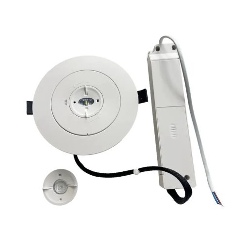 LED vészvilágítás 3W 3h IP20, hideg fehér 6000K, Ø145x34 mm - LEL502