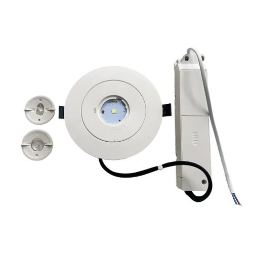 LED vészvilágítás 3W 3h IP20, hideg fehér 6000K, Ø145x34 mm - LEL502