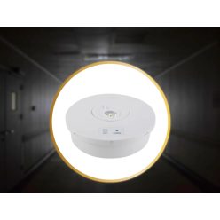   LED vészvilágítás 2W 3h IP65, hideg fehér 6000K, Ø155x46 mm - LEL601