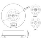 LED vészvilágítás 2W 3h IP65, hideg fehér 6000K, Ø155x46 mm - LEL601