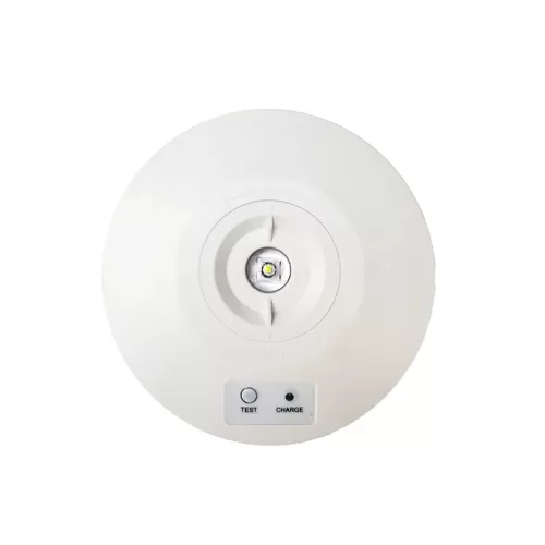 LED vészvilágítás 2W 3h IP65, hideg fehér 6000K, Ø155x46 mm - LEL601