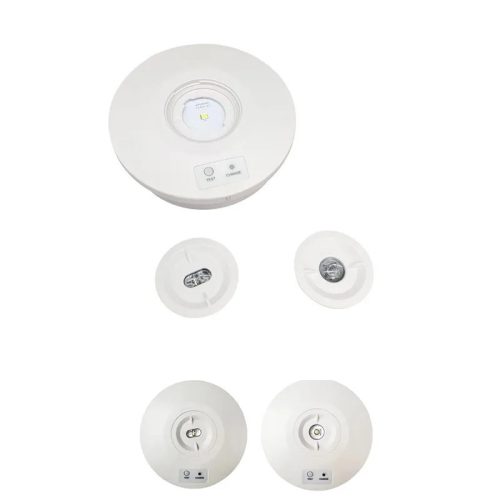 LED vészvilágítás 2W 3h IP65, hideg fehér 6000K, Ø155x46 mm - LEL601