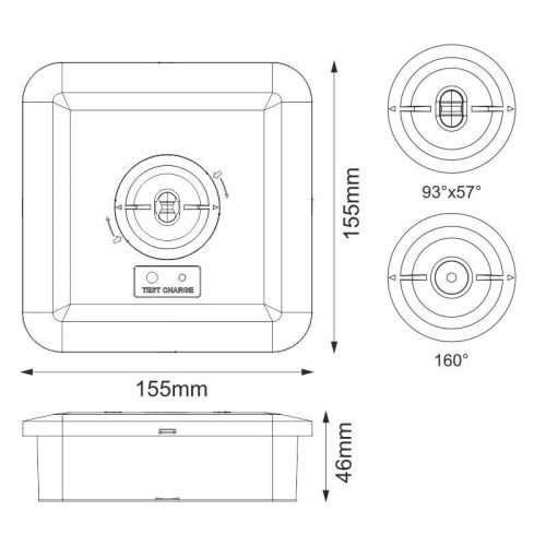 LED vészvilágítás 2W 3h IP65, hideg fehér 6000K - LEL602
