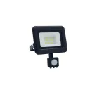 LED reflektor 10W, 800 lm, 4000K semleges fehér, PIR érzékelő, IP44, fekete - LF0021S