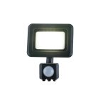LED reflektor 10W, 800 lm, 4000K semleges fehér, PIR érzékelő, IP44, fekete - LF0021S
