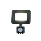 LED reflektor 10W, 800 lm, 4000K semleges fehér, PIR érzékelő, IP44, fekete - LF0021S