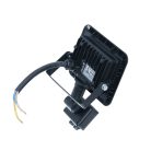 LED reflektor 10W, 800 lm, 4000K semleges fehér, PIR érzékelő, IP44, fekete - LF0021S