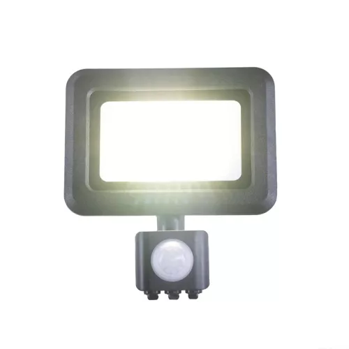 LED reflektor PIR érzékelővel 20W, 1600 lm, 4000K, IP44, fekete - LF0022S