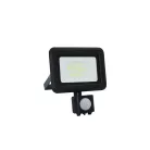 LED reflektor PIR érzékelővel 20W, 1600 lm, 4000K, IP44, fekete - LF0022S