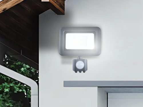 LED reflektor PIR érzékelővel 20W, 1600 lm, 4000K, IP44, fekete - LF0022S
