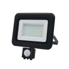 LED reflektor érzékelővel 50W, 4000 lm, 4000K semleges fehér, IP44, fekete, 185x188x51 mm - LF0024S