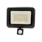LED reflektor érzékelővel 50W, 4000 lm, 4000K semleges fehér, IP44, fekete, 185x188x51 mm - LF0024S