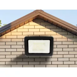   LED reflektor 100W, 8000 lm, 4000K semleges fehér, IP65, fekete, 195x38x275 mm - LF0025