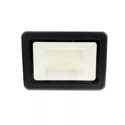 LED reflektor 100W, 8000 lm, 4000K semleges fehér, IP65, fekete, 195x38x275 mm - LF0025