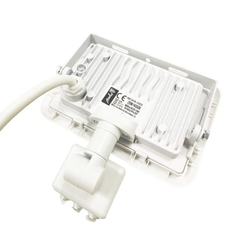 LED reflektor érzékelővel 20W, 1600 lm, 4000K semleges fehér, IP44, fehér, 128x149x41 mm - LF0122S