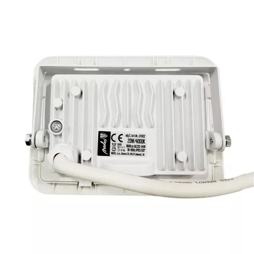 LED reflektor 20W, 1600 lm, 4000K semleges fehér, IP65, fehér, 128x93x32 mm - LF0122
